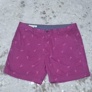 Lobster (or Crawfish 😜) Slim Fit Flat Front Chino Shorts Red Size 40 💗